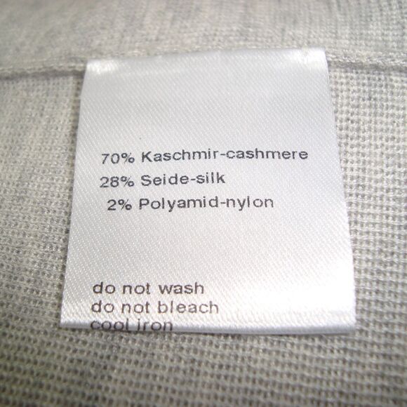 A-K-R-I-S- Womens Cashmere Silk Blend Mock Neck Sweater w/Sheer Stripe L/XL - Picture 6 of 11